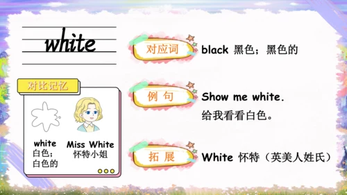Unit 2 Colours单词导学课件（23张PPT)