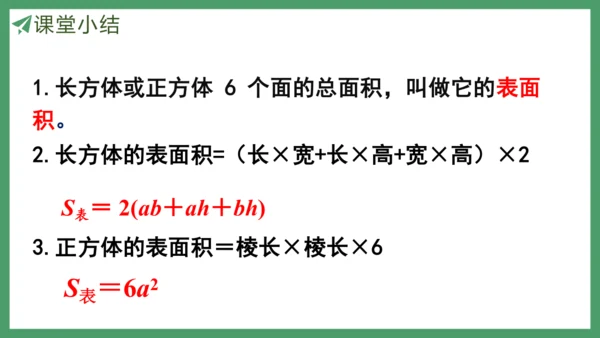 新人教版数学五年级下册3.4  长方体和正方体的表面积课件