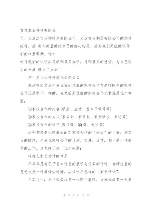 学生实习心得感想体会例文2022.docx