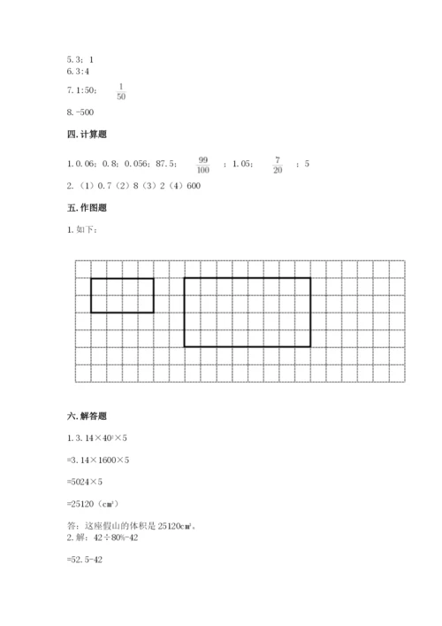 六年级下册数学期末测试卷精品（典型题）.docx