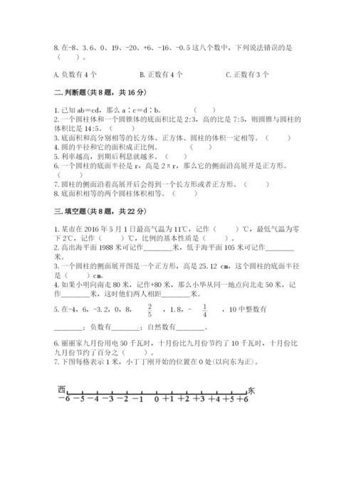 人教版六年级下册数学期末测试卷精品【各地真题】.docx