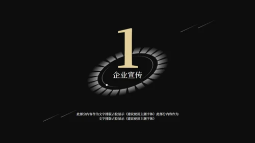 黑金奢华风公司企业宣传通用PPT模板