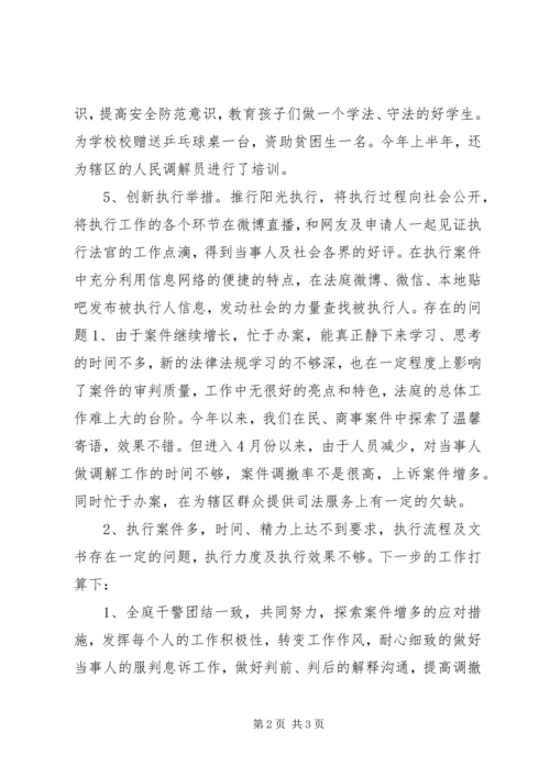 法院XX年上半年工作总结及下半年工作计划 (2).docx