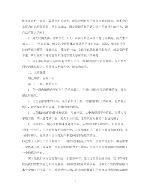 精编之师范生个人实习工作计划范文.docx