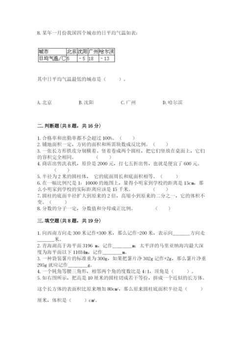 沪教版数学六年级下册期末检测试题及答案（精品）.docx