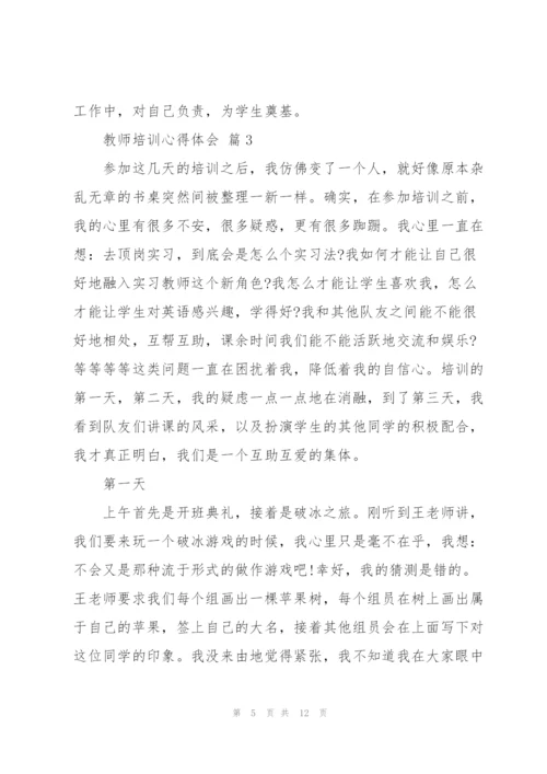 教师培训心得体会范文集合5篇.docx