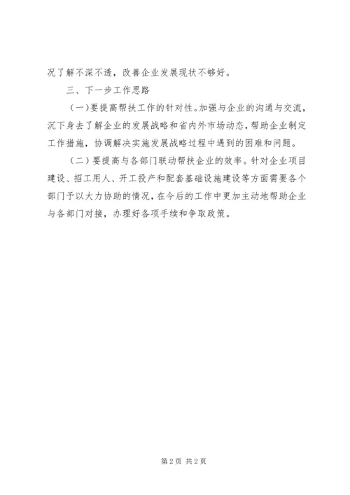 商管办帮扶企业工作汇报.docx