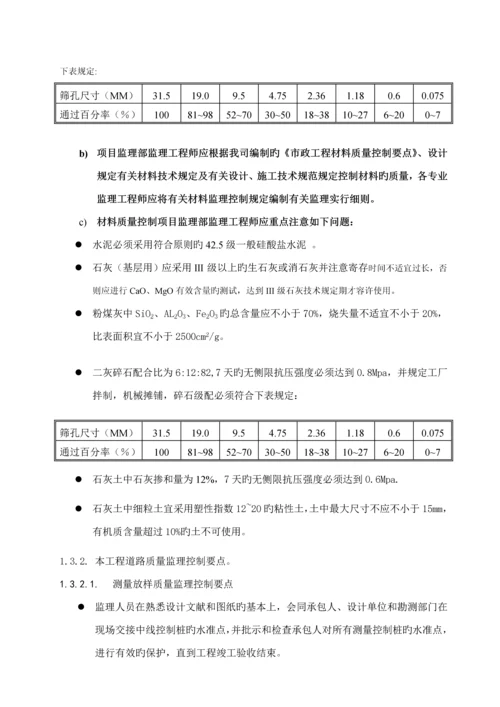 城市道路改造关键工程监理重点规划.docx