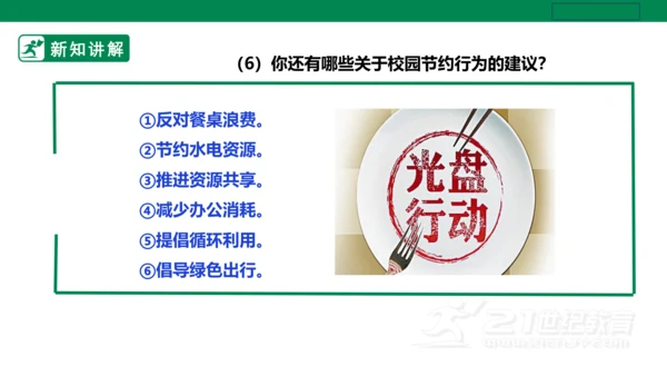 【人教版】《劳动教育》五下 劳动项目十《校园节约行为小调查》课件
