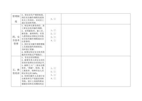 安全生产重点标准化回头看检查表.docx