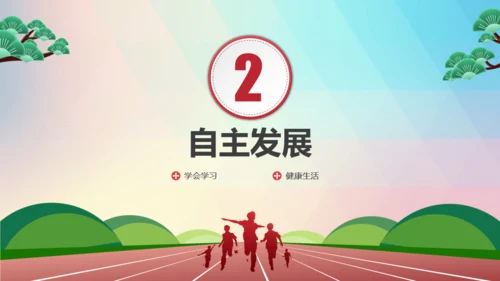 教学发展核心素养青少年培养跑道通用PPT模板