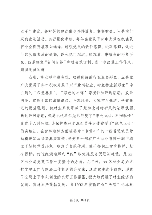 林业局党委争创党建工作先进单位事迹材料 (6).docx