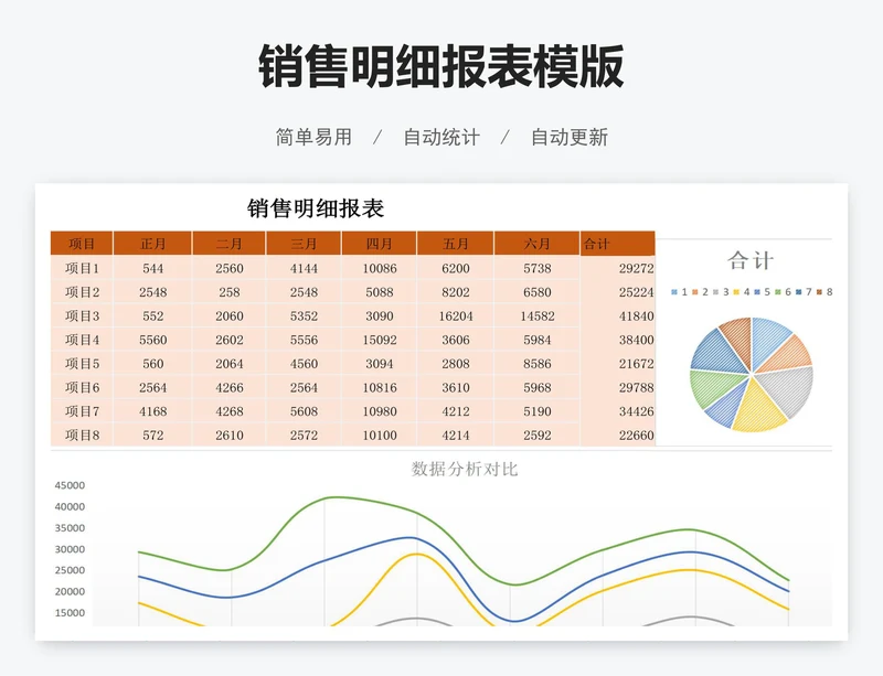 销售明细报表模版
