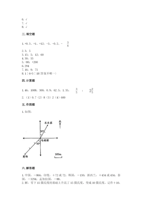六年级下册数学期末测试卷含答案（精练）.docx