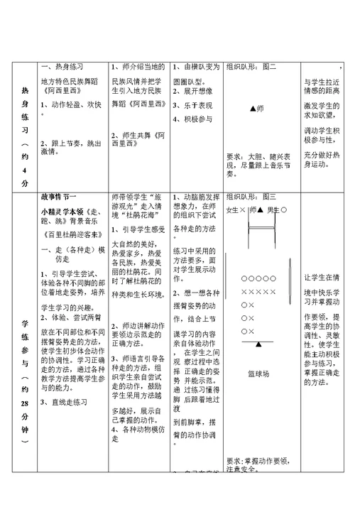 走、跑、跳教学设计