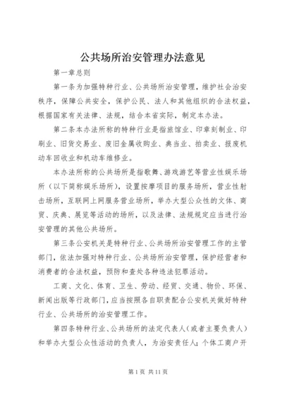 公共场所治安管理办法意见.docx