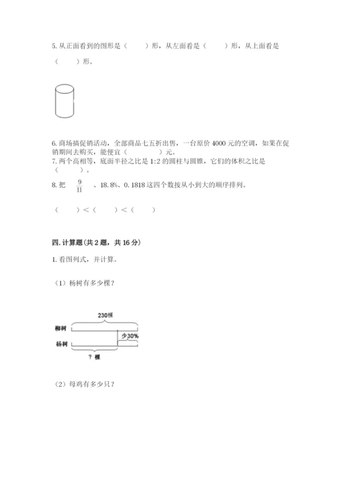 苏教版六年级下册数学期中测试卷含完整答案（名校卷）.docx