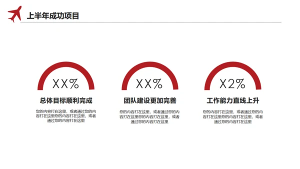 简约型上半年工作总结通用PPT模板