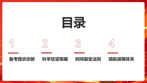 红色喜庆风高考高效备考动员会PPT模板