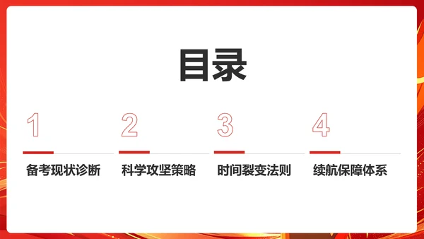 红色喜庆风高考高效备考动员会PPT模板