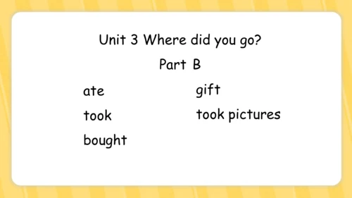 Unit 3 Where did you go？词汇展示 课件(共19张PPT)