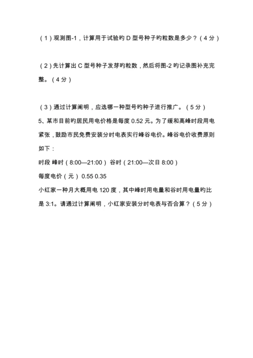 2023年小升初数学模拟试卷资料.docx