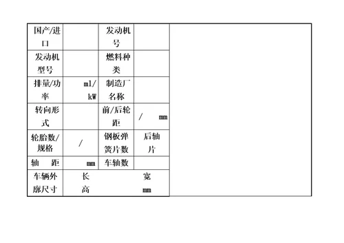 道路货物运输车辆管理档案模板