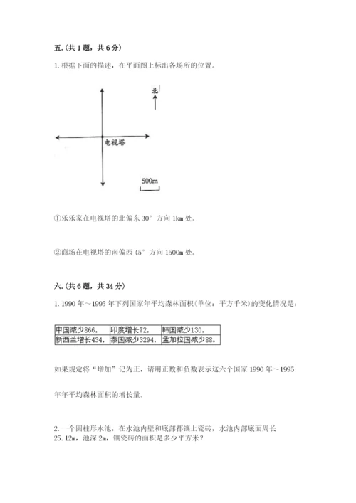 北师大版数学小升初模拟试卷及完整答案（典优）.docx