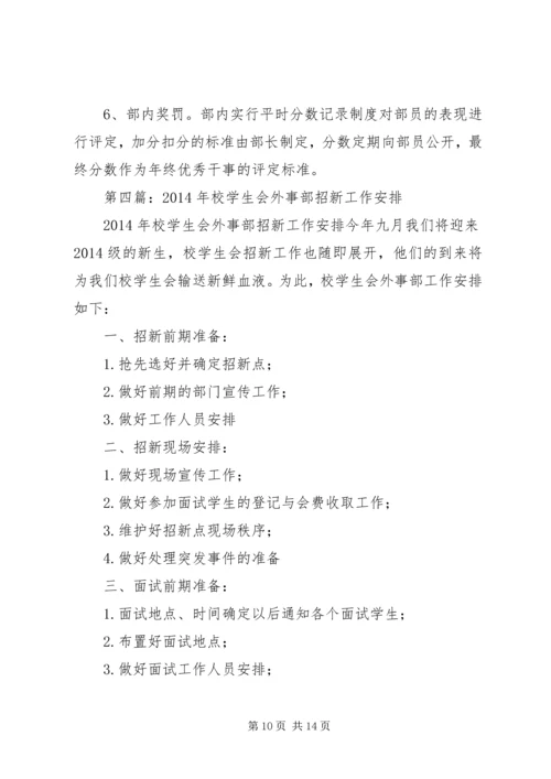 第一篇：学院外事部工作计划.docx