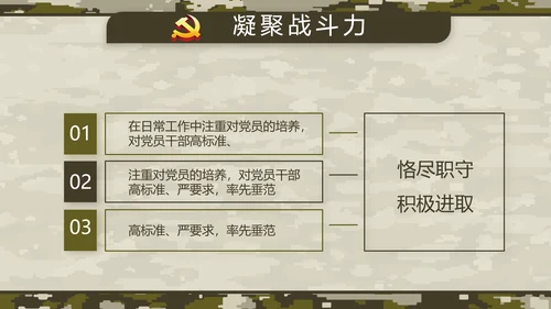 迷彩风部队军事工作总结汇报动态PPT