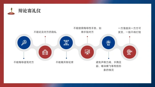 红蓝色实拍商务辩论赛培训PPT课件
