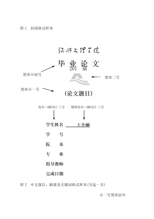 完整的论文格式模版