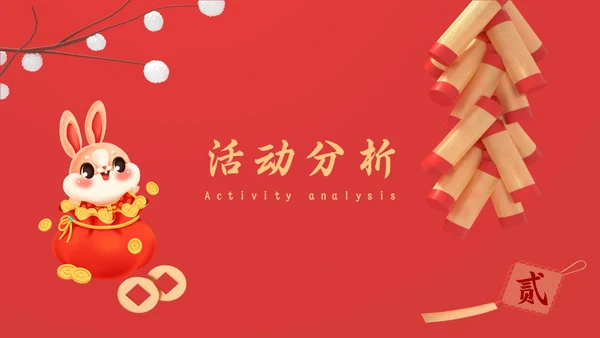 新年春节元旦跨年活动方案鞭炮红包通用PPT模板