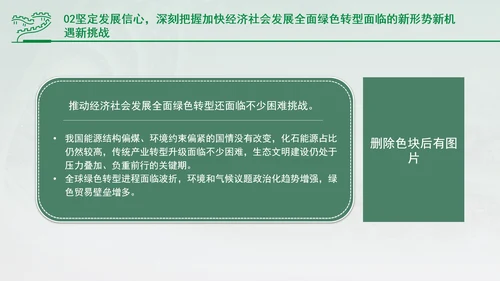加快经济社会发展全面绿色转型专题党课PPT