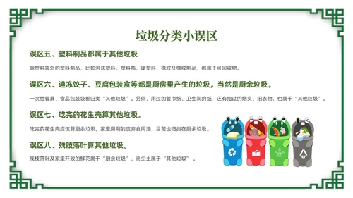 绿色简约风垃圾分类督导员培训课件
