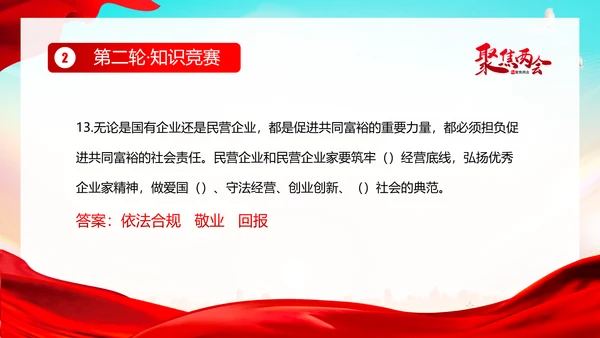 全国两会知识竞赛两会精神两会应知应会PPT课件