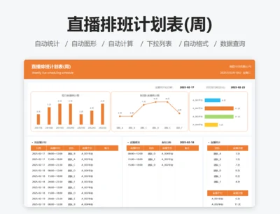 直播排班表