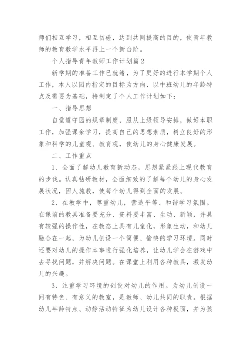 个人指导青年教师工作计划5篇.docx