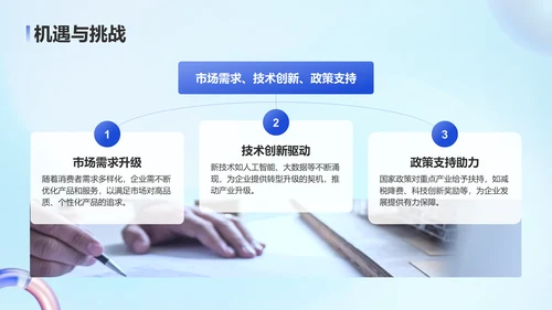 蓝色3D风企业竞争力分析报告PPT模板