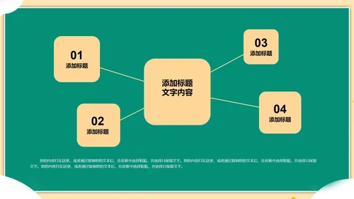 绿色插画风读书分享PPT模板