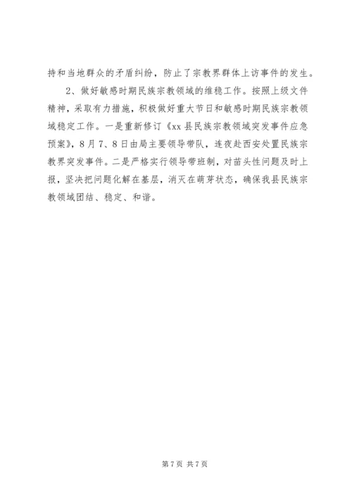 县民族宗教事务局年度工作报告.docx