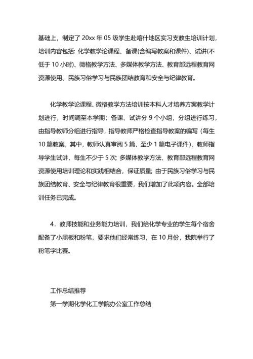 化学化工学院实习支教培训工作总结模板.docx