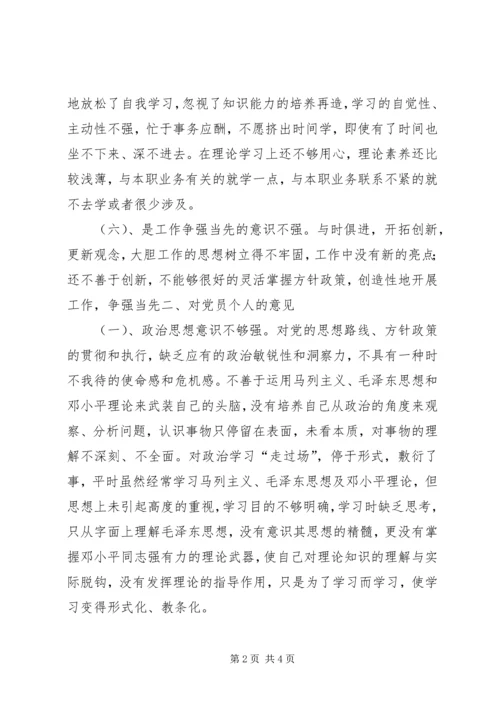 对领导班子集体及班子成员和党员个人的意见 (9).docx