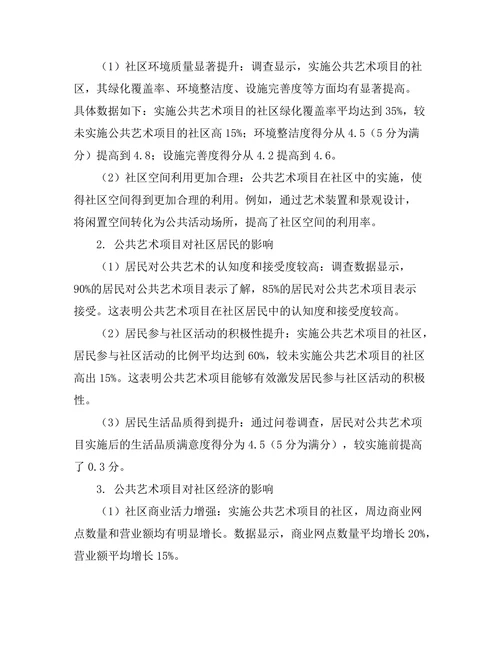 公共艺术项目对社区发展的影响