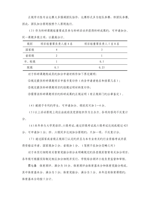 华南农业大学关键工程学院本科生综合测评及评优实施标准细则.docx