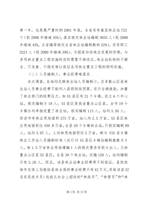 基层林业工作站建设情况的调研报告.docx