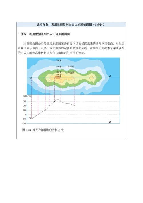 【大单元教学】2.2地图大单元整体教学--人教版（新课标）七上（地形图的判读课时设计）