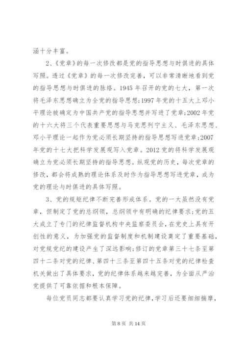 讲规矩有纪律党课发言稿.docx