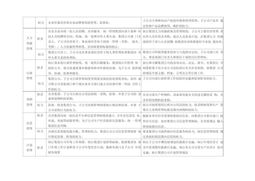 集团与子公司职责权力分权管理手册.docx