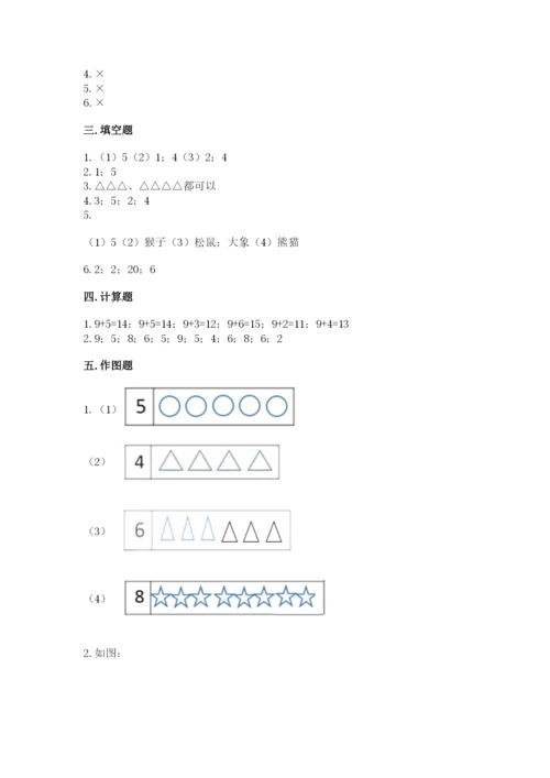 北师大版一年级上册数学期末测试卷（易错题）.docx